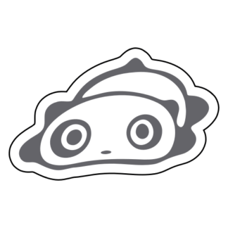Floppy Panda Sticker (Grey)
